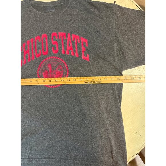 Champion Chico State Gray Short Sleeve T-Shirt XL 100% Cotton Authentic Athletic - Picture 2 of 5